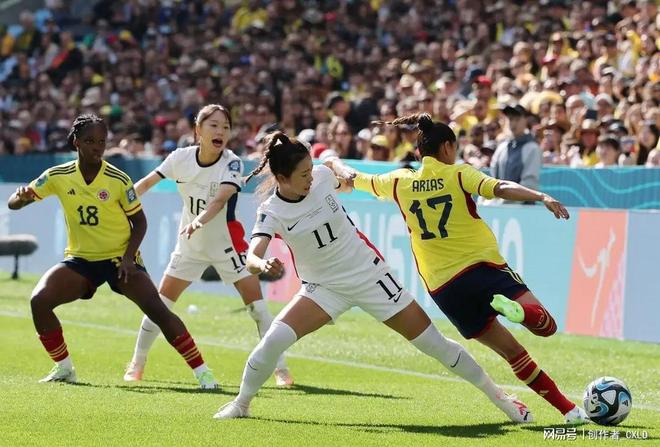 包含韩国女足在比赛中表现出色，赢得胜利的词条